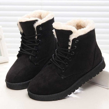 Winter Warm Faux Suede Ankle Boots