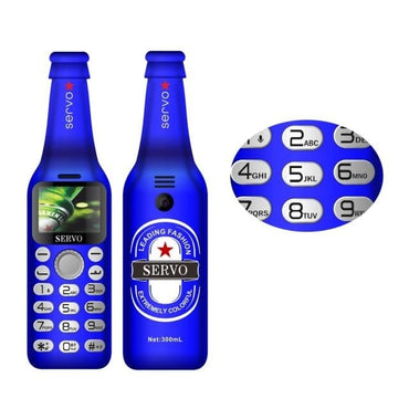 Wine Bottle Mini Mobile Phone V8 Bluetooth - east2cart.uk