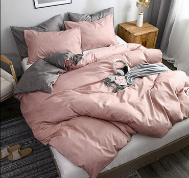 LOVINSUNSHINE Duvet Cover King Size Queen Size Comforter Sets Solid Color Pink Bedding Set AB#178 - east2cart.uk