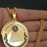 Egyptian Pyramid Evil Eye of Providence Necklace - east2cart.uk