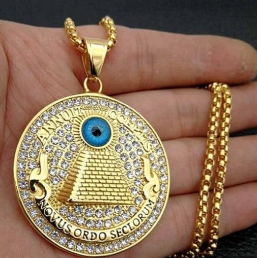 Egyptian Pyramid Evil Eye of Providence Necklace - east2cart.uk