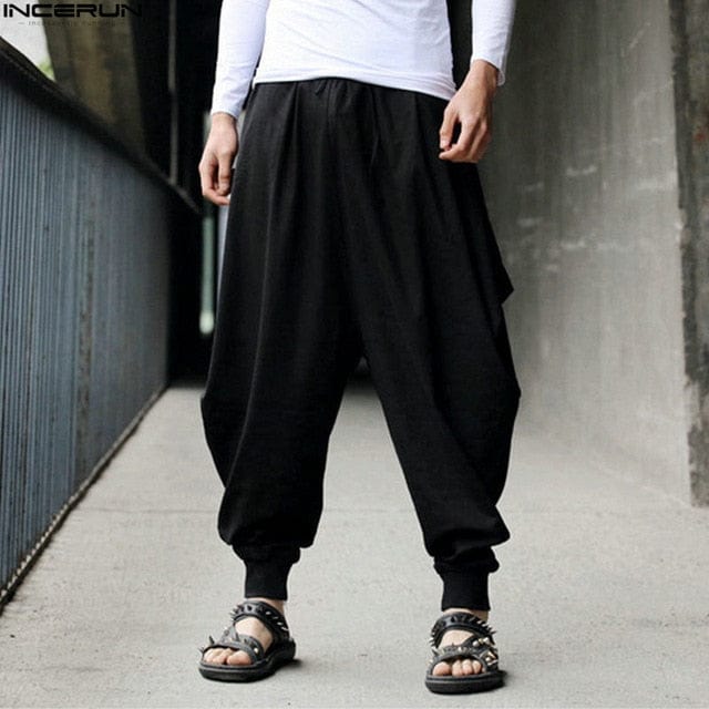 Men's Japanese Style Wide Leg Loose  Trousers - east2cart.uk