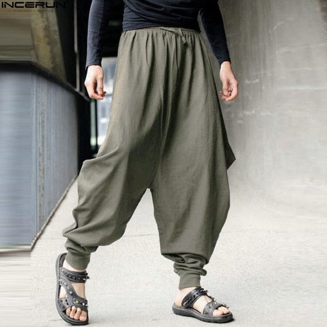 Men's Japanese Style Wide Leg Loose  Trousers - east2cart.uk