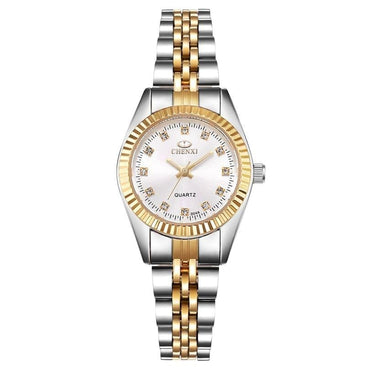 Golden Silver Classic Ladies Quartz Watch - east2cart.uk