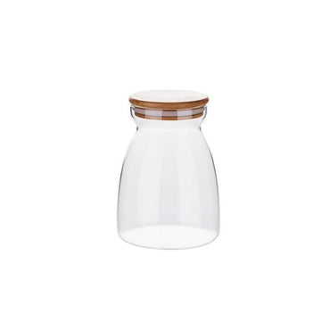 OTHERHOUSE Kitchen Storage Containers Transparent Glass Food Storage Jar Bottle Wood Plug Cereal Container  Kitchen Organizer - east2cart.uk