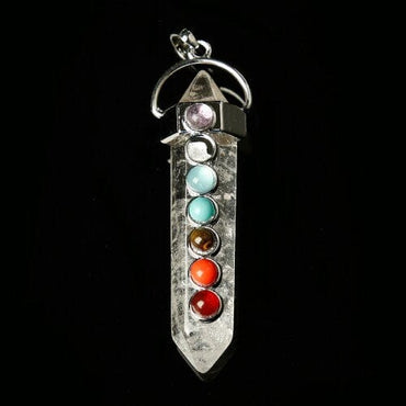 1PC Seven-colour natural crystal gem pendant - east2cart.uk