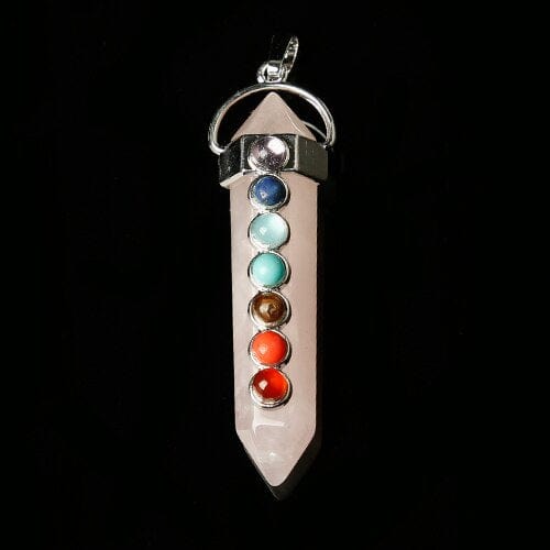 1PC Seven-colour natural crystal gem pendant - east2cart.uk