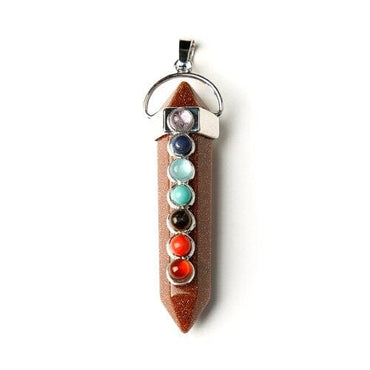 1PC Seven-colour natural crystal gem pendant - east2cart.uk