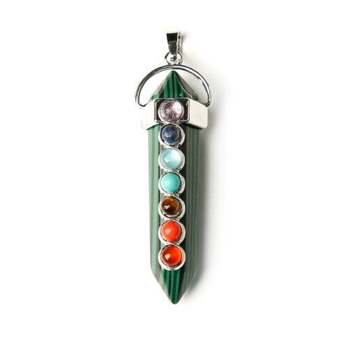 1PC Seven-colour natural crystal gem pendant - east2cart.uk