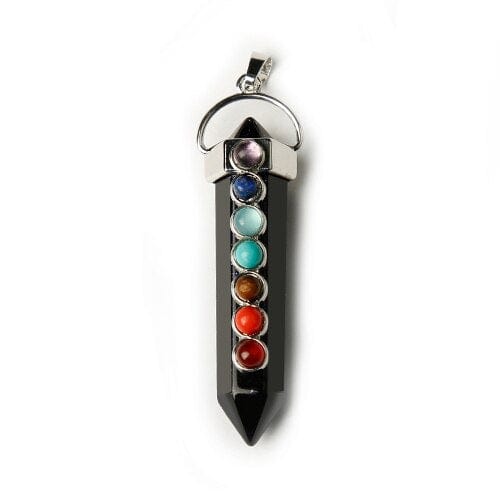 1PC Seven-colour natural crystal gem pendant - east2cart.uk