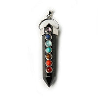 1PC Seven-colour natural crystal gem pendant - east2cart.uk
