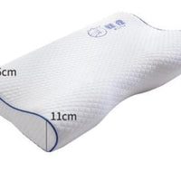 Mlily Memory Foam Bed Orthopedic Pillow for Neck Pain Sleeping with Embroidered Pillowcase 50x30cm - east2cart.uk