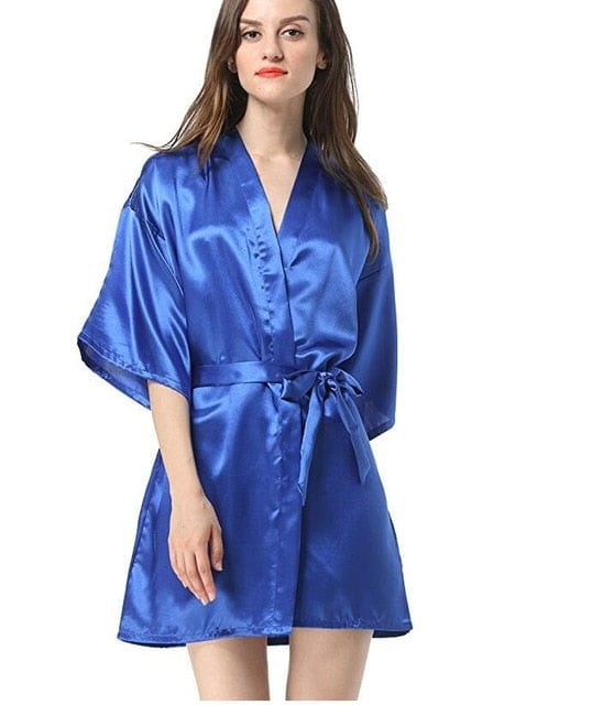 Women's Faux Silk Bathrobe