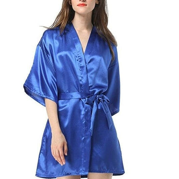 Women's Faux Silk Bathrobe