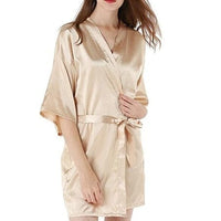 Women's Faux Silk Bathrobe