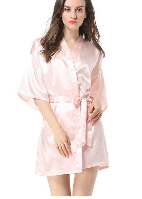 Women's Faux Silk Bathrobe