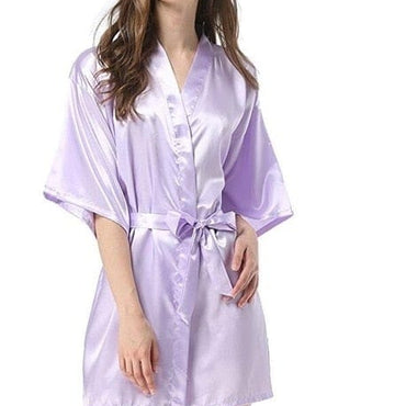 Women's Faux Silk Bathrobe