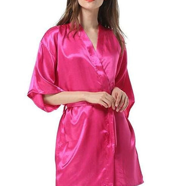 Women's Faux Silk Bathrobe