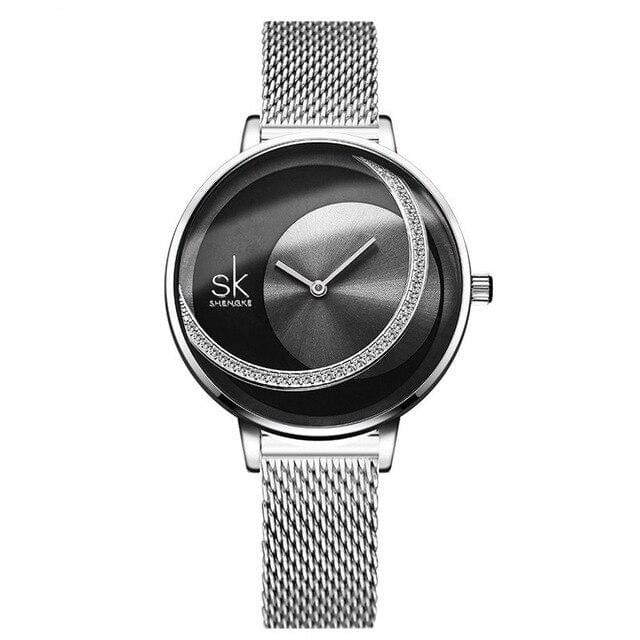 Shengke Crystal Lady Watches Luxury Brand Women Dress Watch Original Design Quartz Wrist Watches Creative Relogio Feminino - east2cart.uk