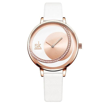 Shengke Crystal Lady Watches Luxury Brand Women Dress Watch Original Design Quartz Wrist Watches Creative Relogio Feminino - east2cart.uk