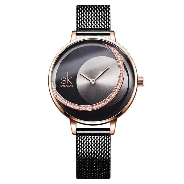 Shengke Crystal Lady Watches Luxury Brand Women Dress Watch Original Design Quartz Wrist Watches Creative Relogio Feminino - east2cart.uk