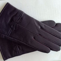 Women Genuine Leather Winter Warm Glove Ladies Real Sheep Leather Gloves Girls Driving Fashion Female Luxury Wool lined Gloves - east2cart.uk