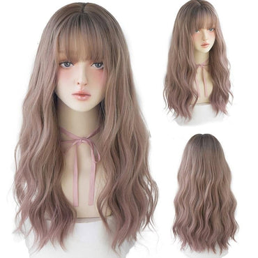 Pink Brown Lolita Realistic Cosplay Wig - east2cart.uk
