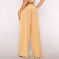 Women See Through Boho Wide Leg High Waist Trousers Beach Long Loose Mesh Sheer Pants Hot - east2cart.uk