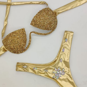 Rhinestone Bling Stones Bikini Set - east2cart.uk