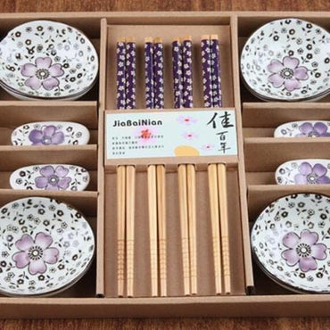 Japanese Style Ceramic Sushi Dinnerware Gift Box (12Pcs/Set) - east2cart.uk