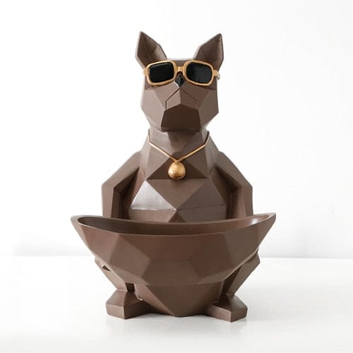 Dog Figurines Carved Storage Bowl - east2cart.uk