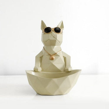 Dog Figurines Carved Storage Bowl - east2cart.uk