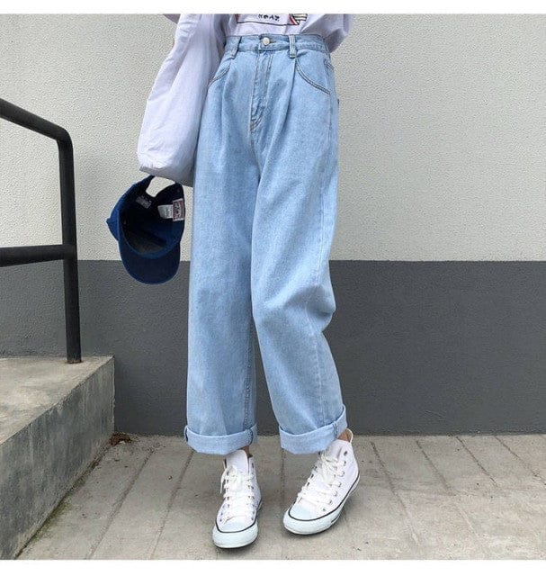 Vintage Wide Leg Chic Denim Jeans