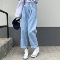 Vintage Wide Leg Chic Denim Jeans