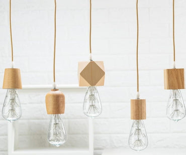 Natural Wooden Pendant Light