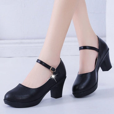 Ankle Strap Chunky Platform Heels