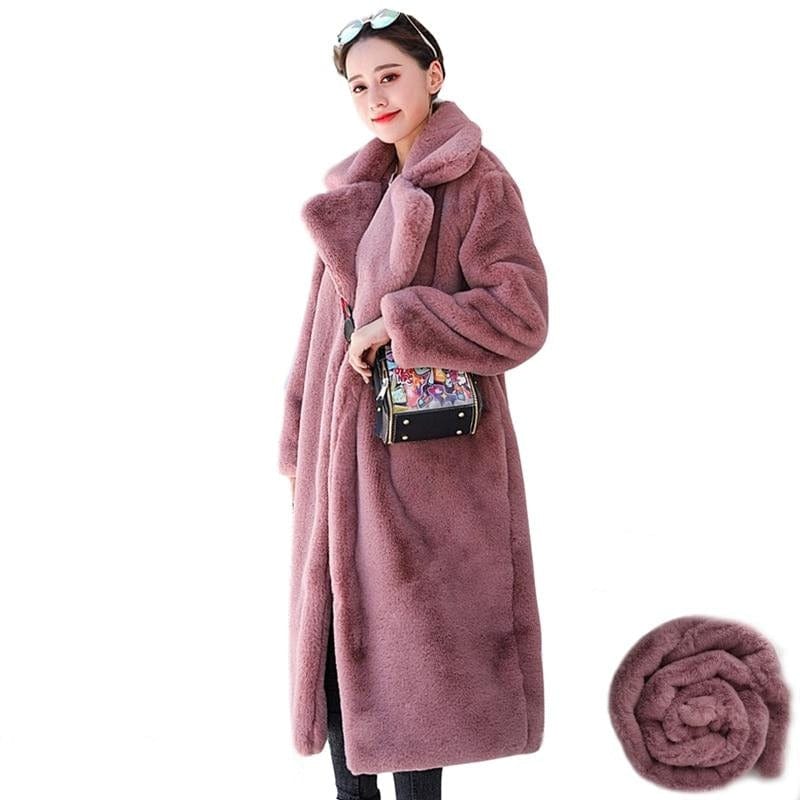 Winter Faux Fur Coat Long Coat