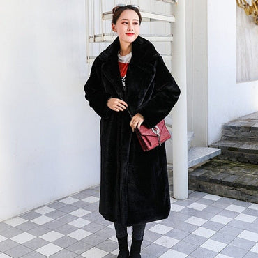 Winter Faux Fur Coat Long Coat