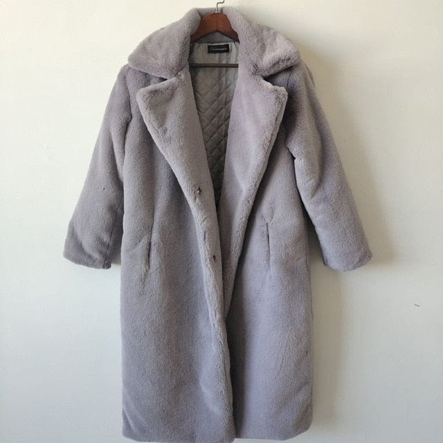 Winter Faux Fur Coat Long Coat