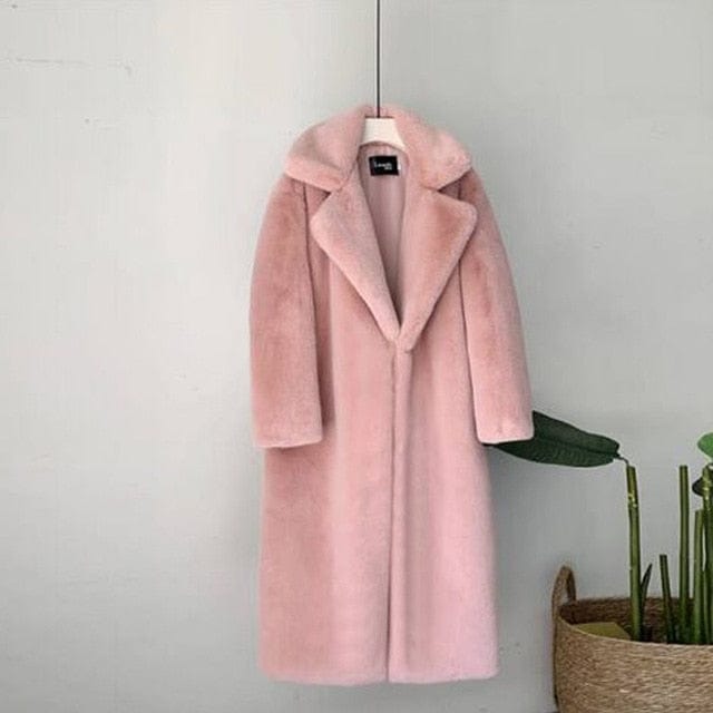 Winter Faux Fur Coat Long Coat