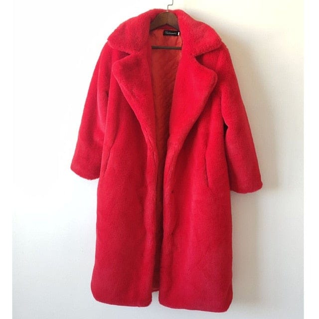 Winter Faux Fur Coat Long Coat