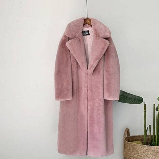 Winter Faux Fur Coat Long Coat