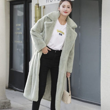 Winter Faux Fur Coat Long Coat