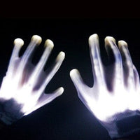 Halloween Flashing Skull Gloves