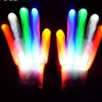 Halloween Flashing Skull Gloves