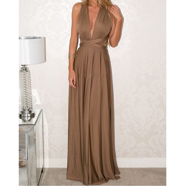 Ladies Sexy Women Maxi Club Dress Bandage Long Party Multiway Swing Dress Convertible Infinity Robe Bridesmaids Boho Women Dress - east2cart.uk