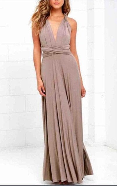 Ladies Sexy Women Maxi Club Dress Bandage Long Party Multiway Swing Dress Convertible Infinity Robe Bridesmaids Boho Women Dress - east2cart.uk