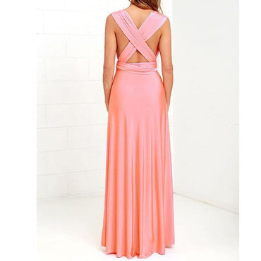 Ladies Sexy Women Maxi Club Dress Bandage Long Party Multiway Swing Dress Convertible Infinity Robe Bridesmaids Boho Women Dress - east2cart.uk