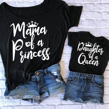 Mama and daughter print family matching Outfi