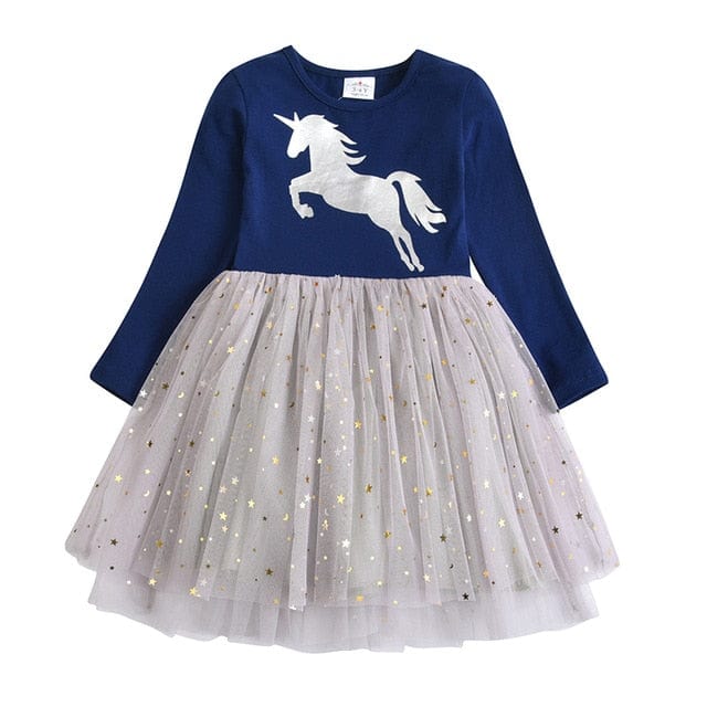 Star Sequins Princess Long Dress